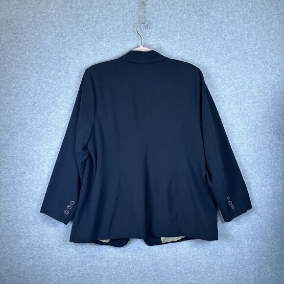 Catherines Plus Size 0X 14/16W Business Jacket Office Blazer One Button Closure - Picture 3 of 11